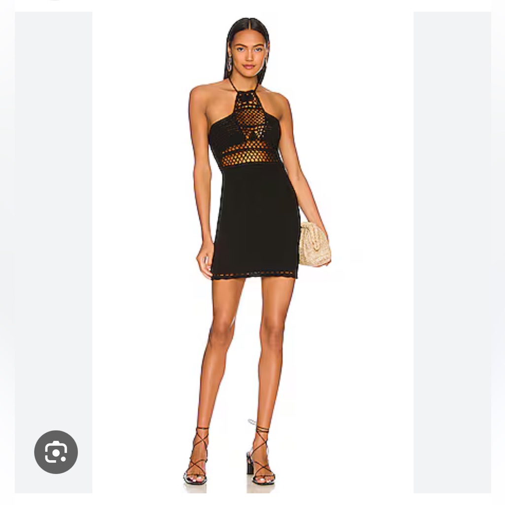 Revolve Tularosa Black Stetson Crochet Dress Xs